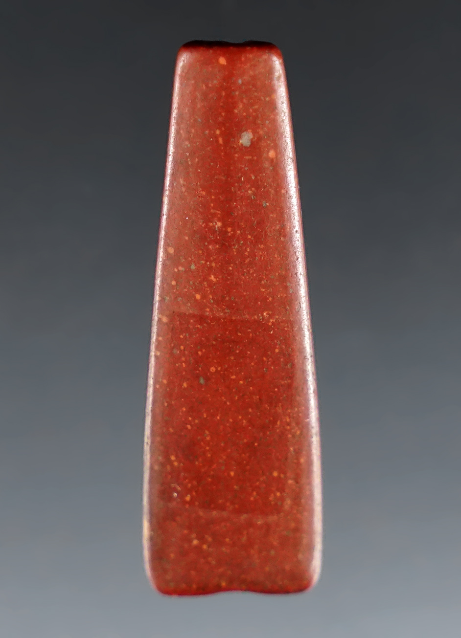 Well patinated 1 7/16" Trapezoidal Bead recovered at the Townley-Read Site Geneva, New York.