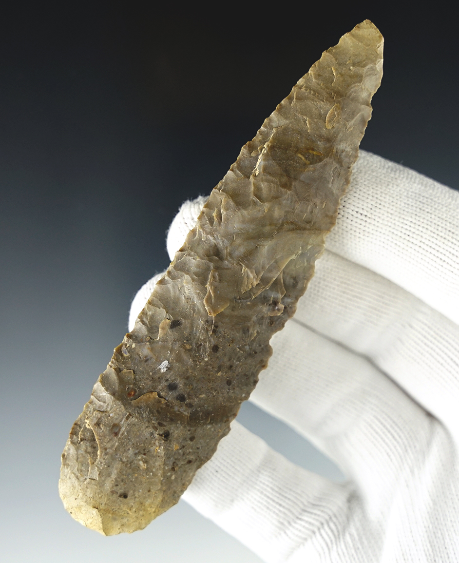 4 5/16" Kentucky Blade with a slight "impact fracture". Found in Kentucky.
