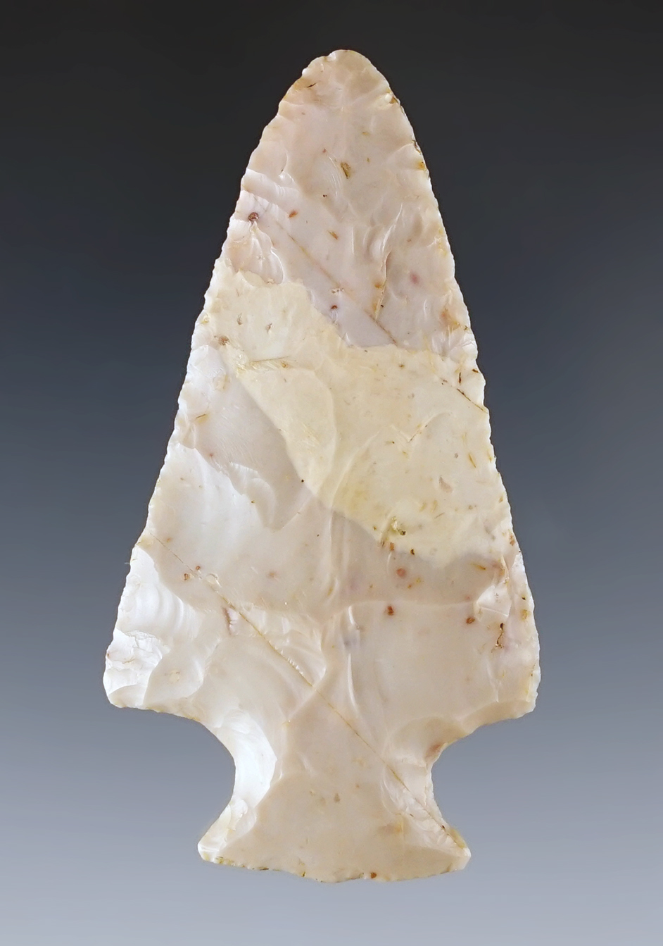 2 3/8" Bottle Neck- Perry Co., Ohio. Ex. Dutcher and Lar Hothem. Includes Bennett COA.