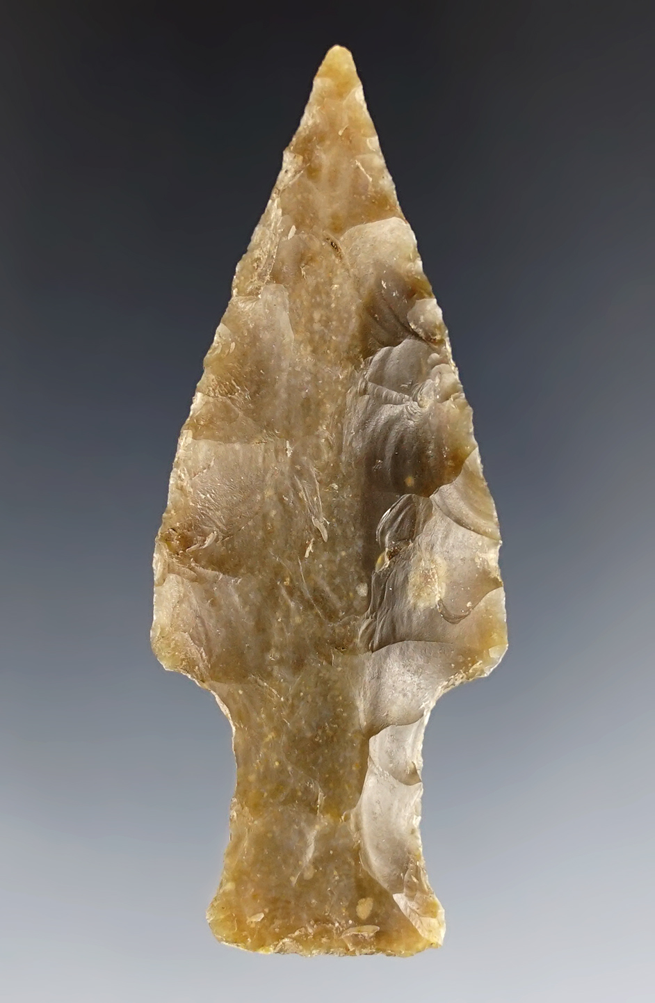 Semi-translucent 2 5/8" Nolan with a classic styled base. Found in Bell Co., Texas. Bennett COA.