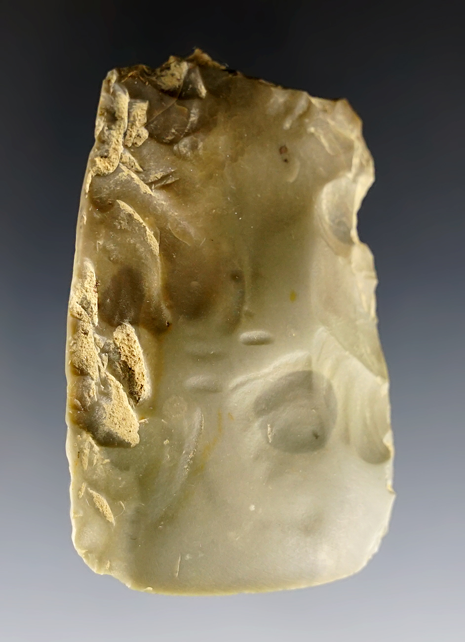 2 3/4" well polished Flint Celt found in Kentucky. Nice sharp bit.
