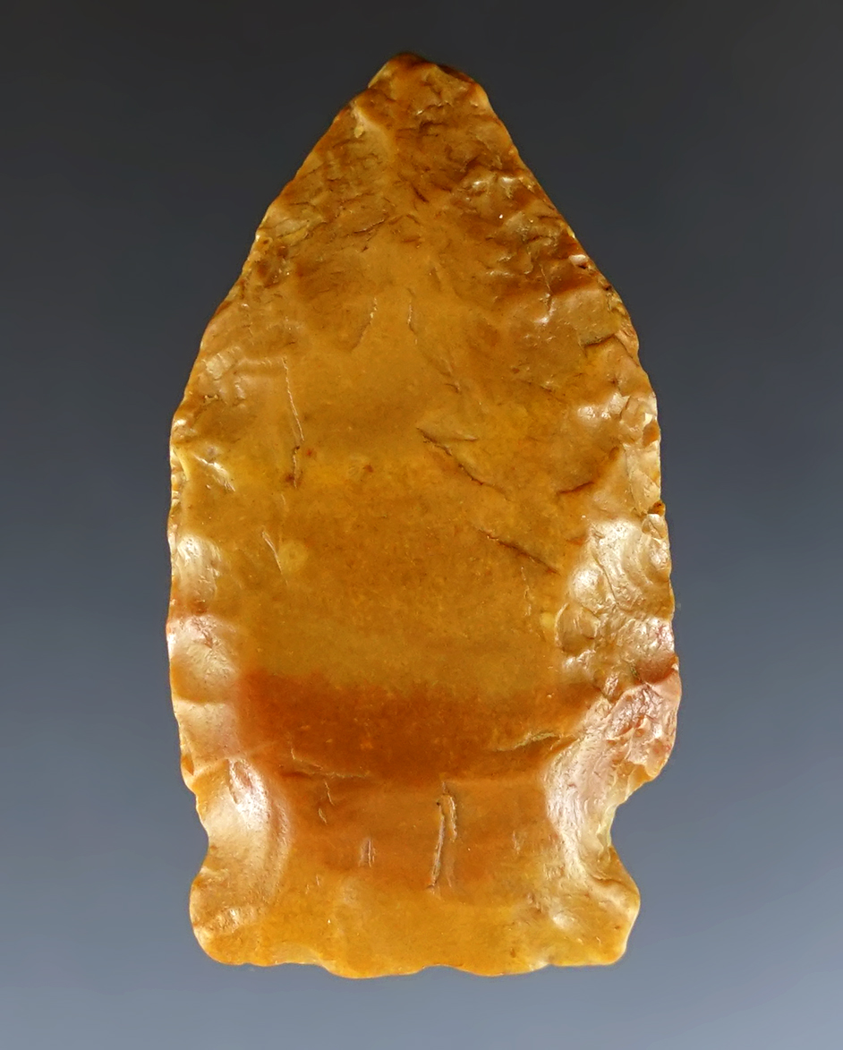 Unique 1 9/16" Kentucky Paleo - anciently salvaged by a later culture. Carter Cave Flint.