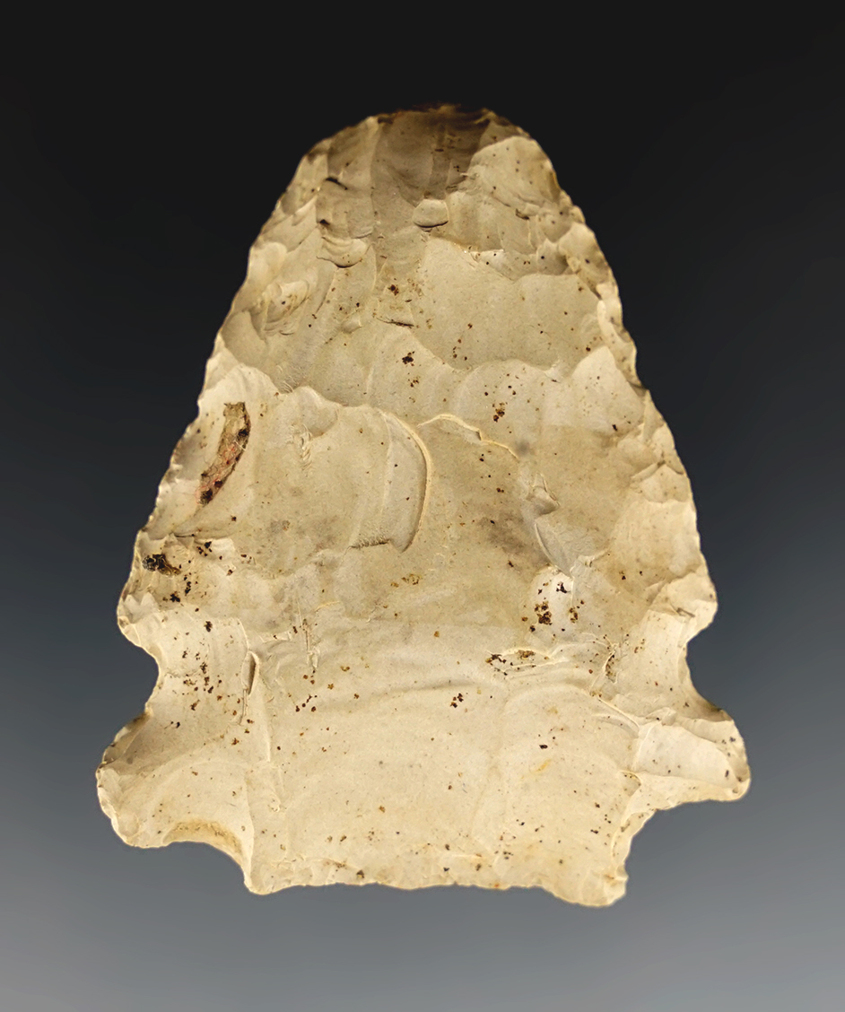 Rare 2" Merkle Double Notch Scraper found in Kentucky.