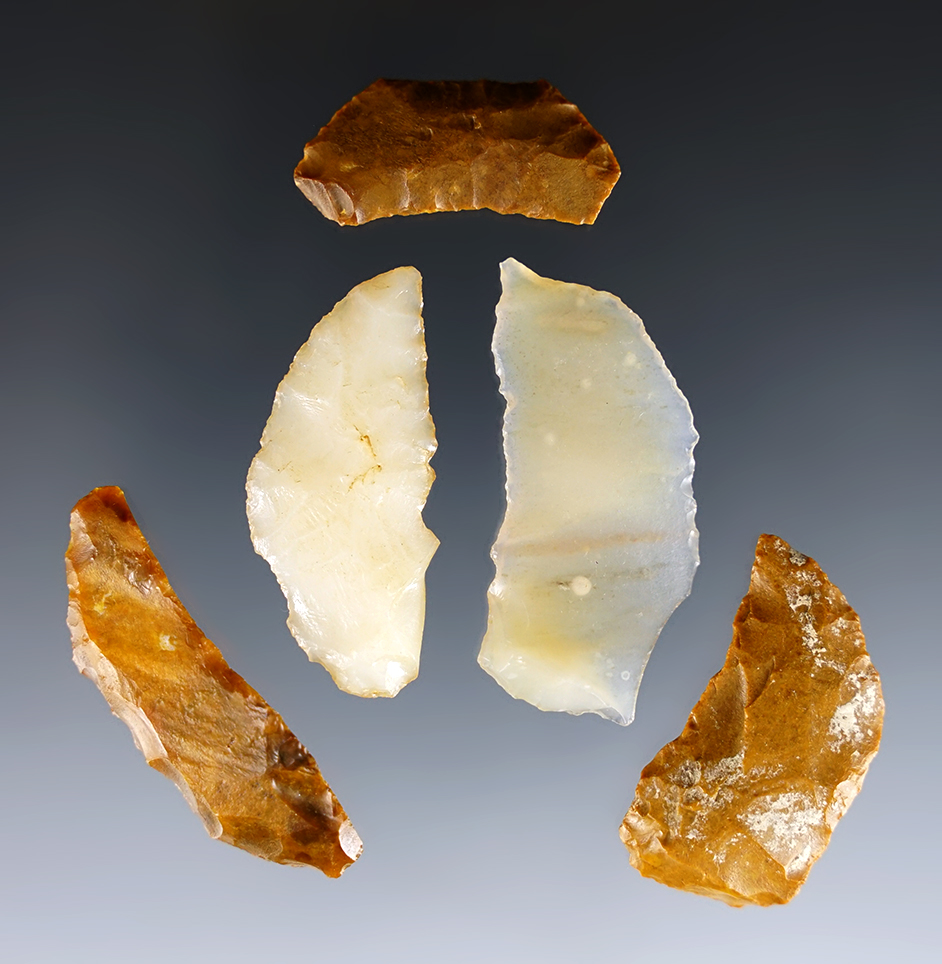 Set of 5 Crescents found in Idaho, Oregon and Nevada. Ex. Gordon Erspamer.