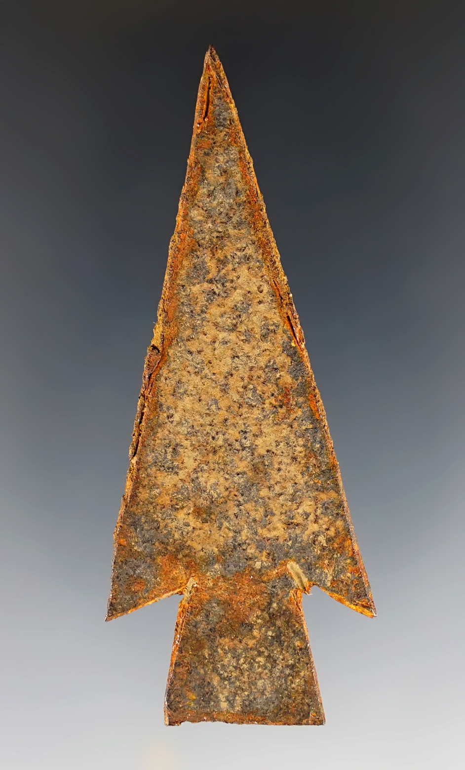 3" Iron point that was made by an Indian Blacksmith. Found in Wyoming.  Jackson COA.