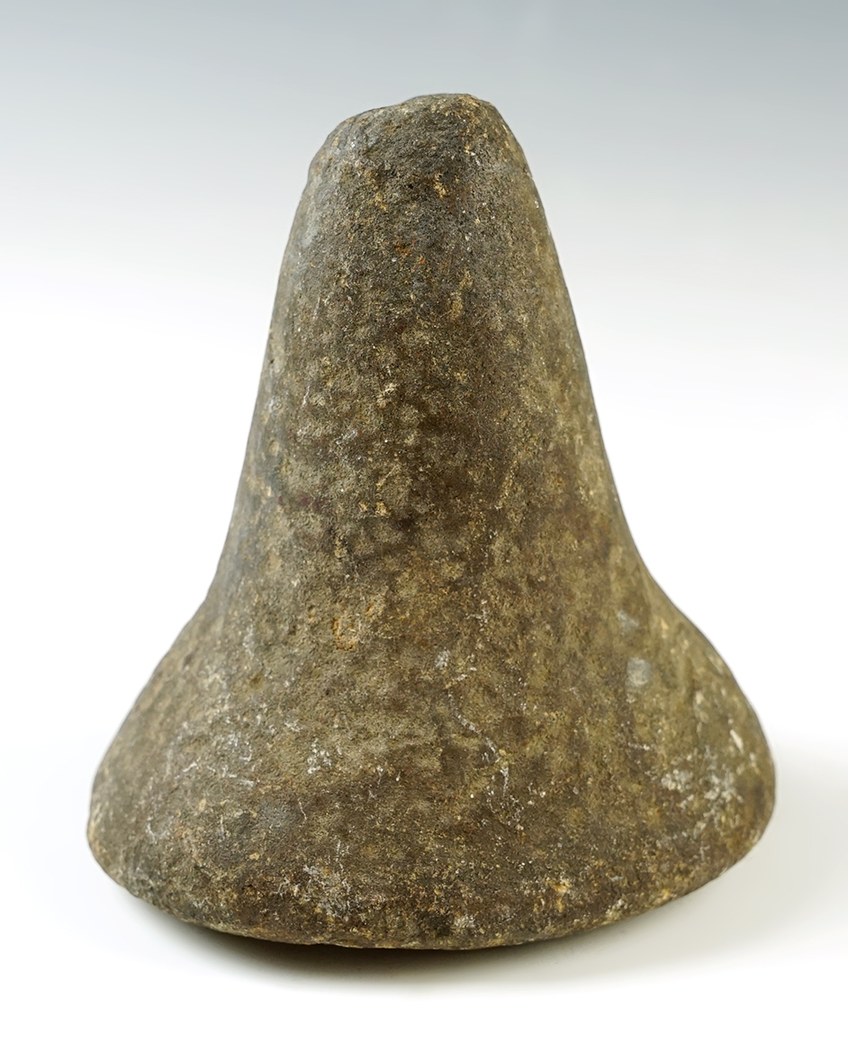 4 5/8" Bell Pestle found in the Ohio/Indiana area. Made from well patinated Hardstone.