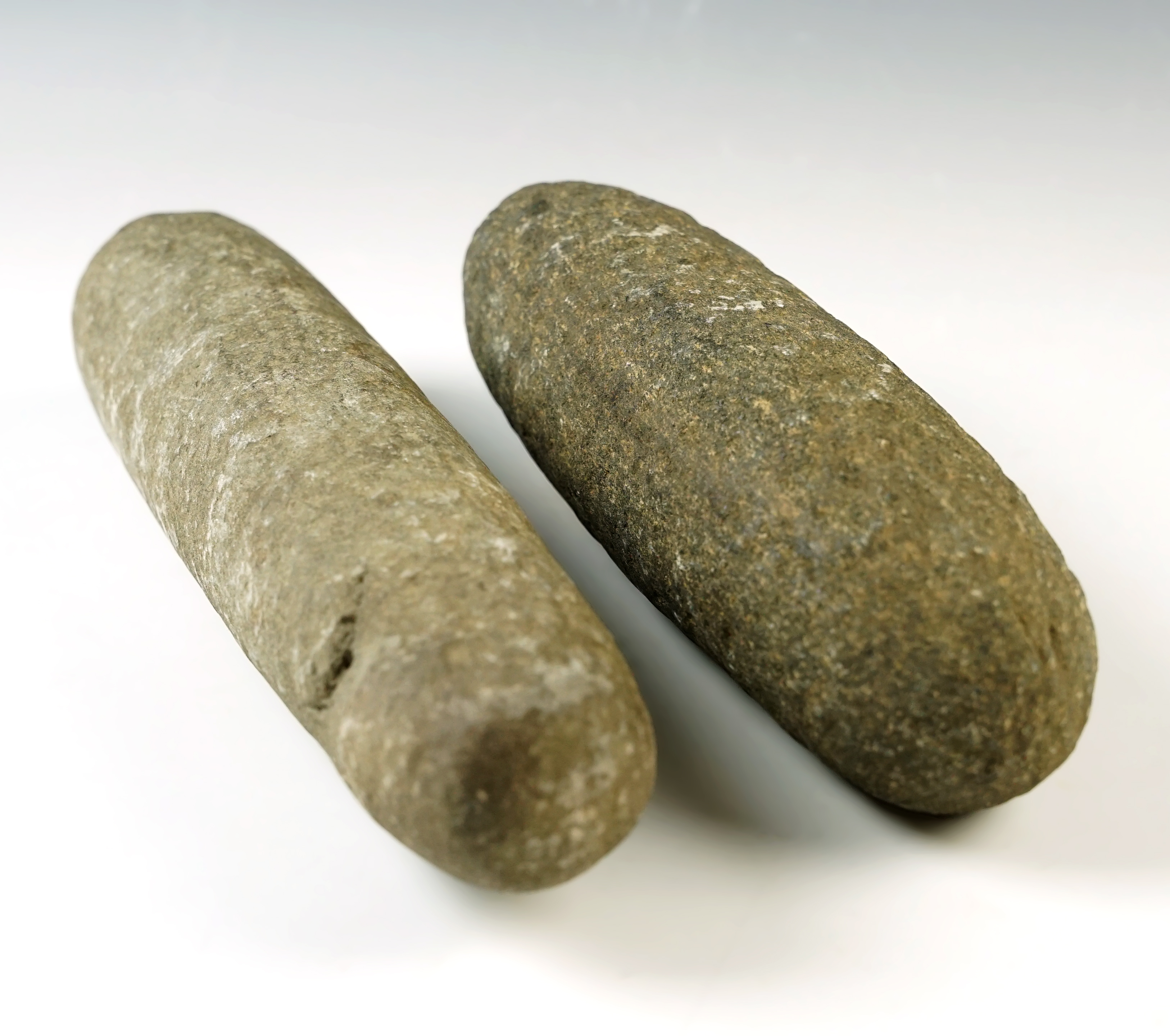 Pair of well patinated Roller Pestles found in New Jersey. The largest is 10".