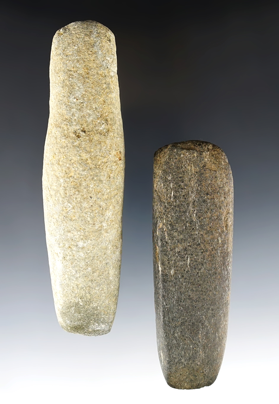 2 well made Hardstone Chisels. 1 is 5" from Delaware Co., Ohio and the 3 5/8" - Scioto Co., Ohio.