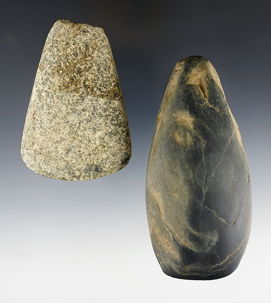 Pair of Kentucky Adzes in nice condition with good bits. The largest is 4 13/16".