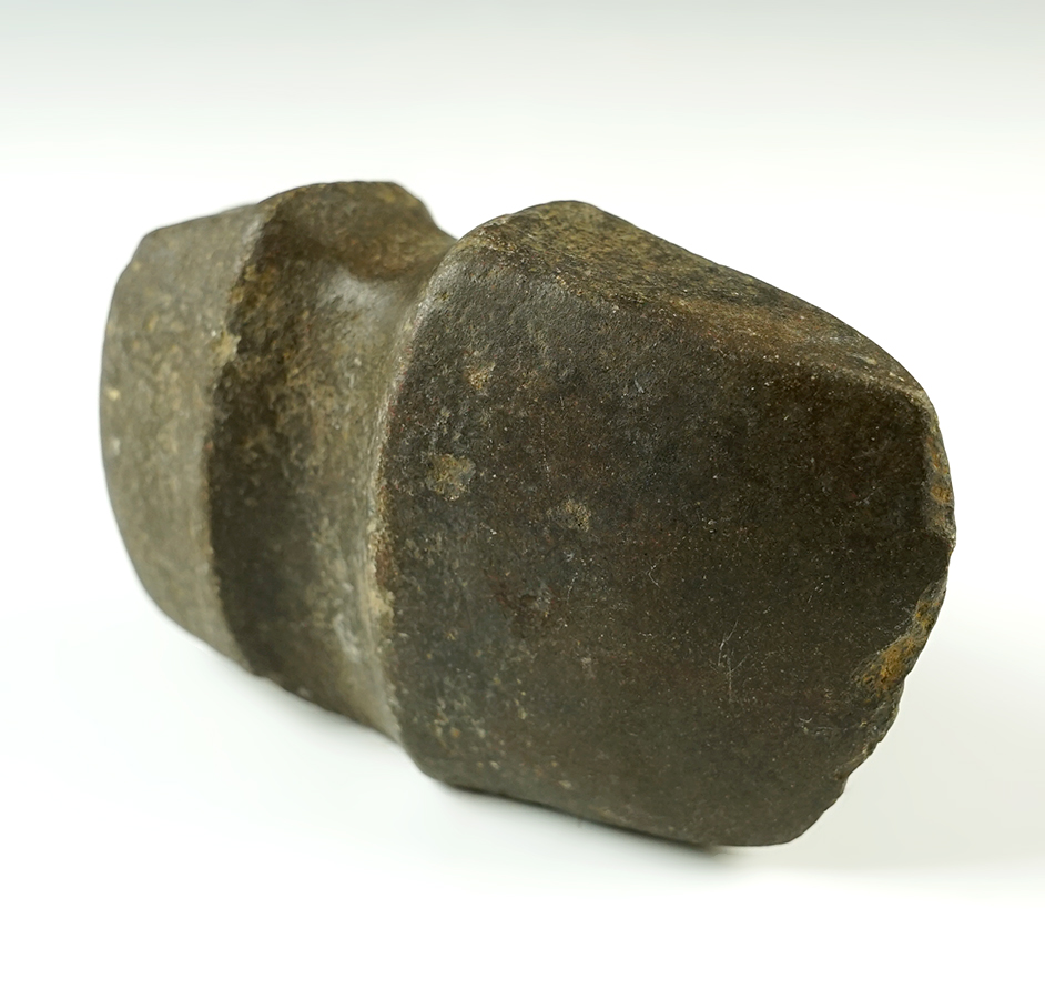 4 9/16" long 3/4 Groove Axe that is heavily patinated. Found in the Missouri/Illinois area.