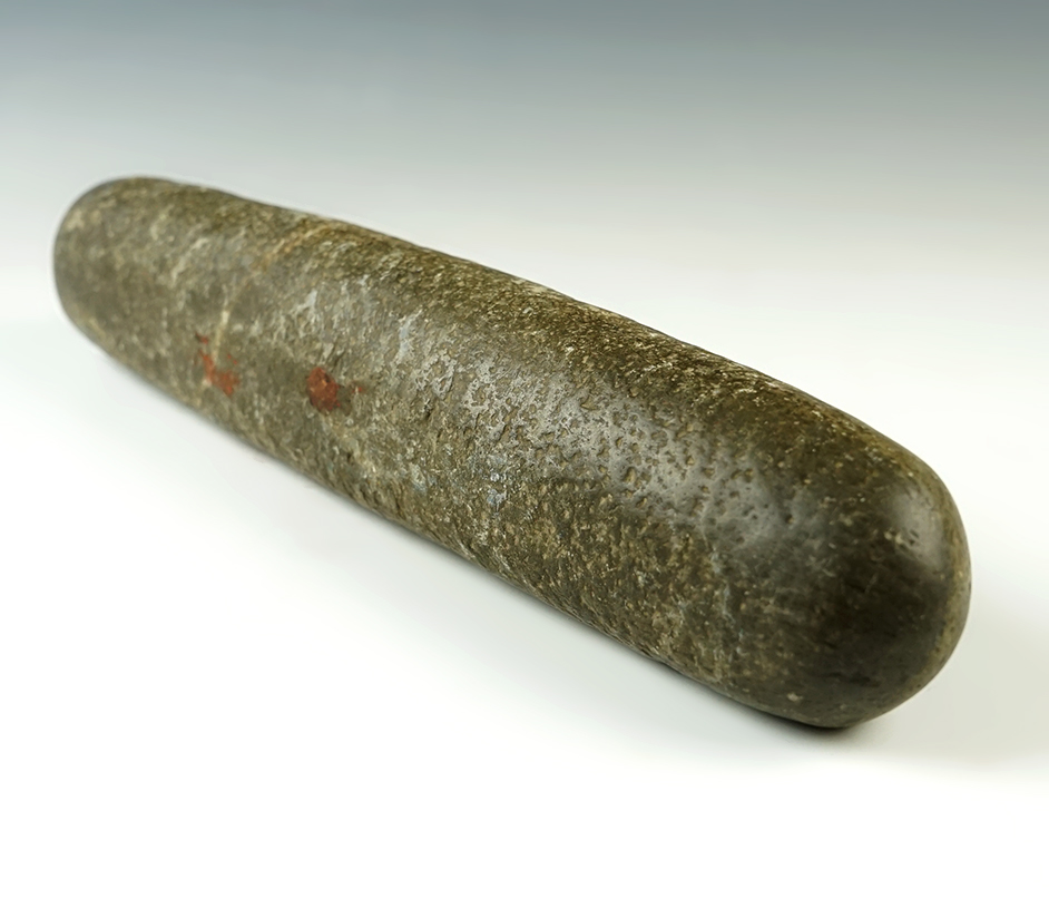 12" Roller Pestle that is well polished on the ends. Found in New York.  Ex. Dr. Zariphes.