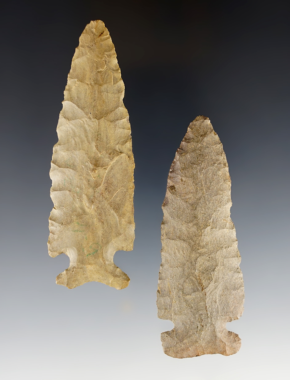 Pair of southern Kentucky points including a Big Sandy and a Cornernotch Knife.