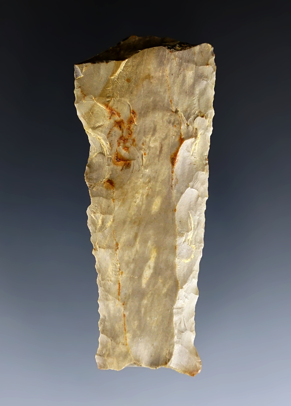 2 1/2" anciently damaged Cumberland - nice edge work. Great to have restored! Kentucky.