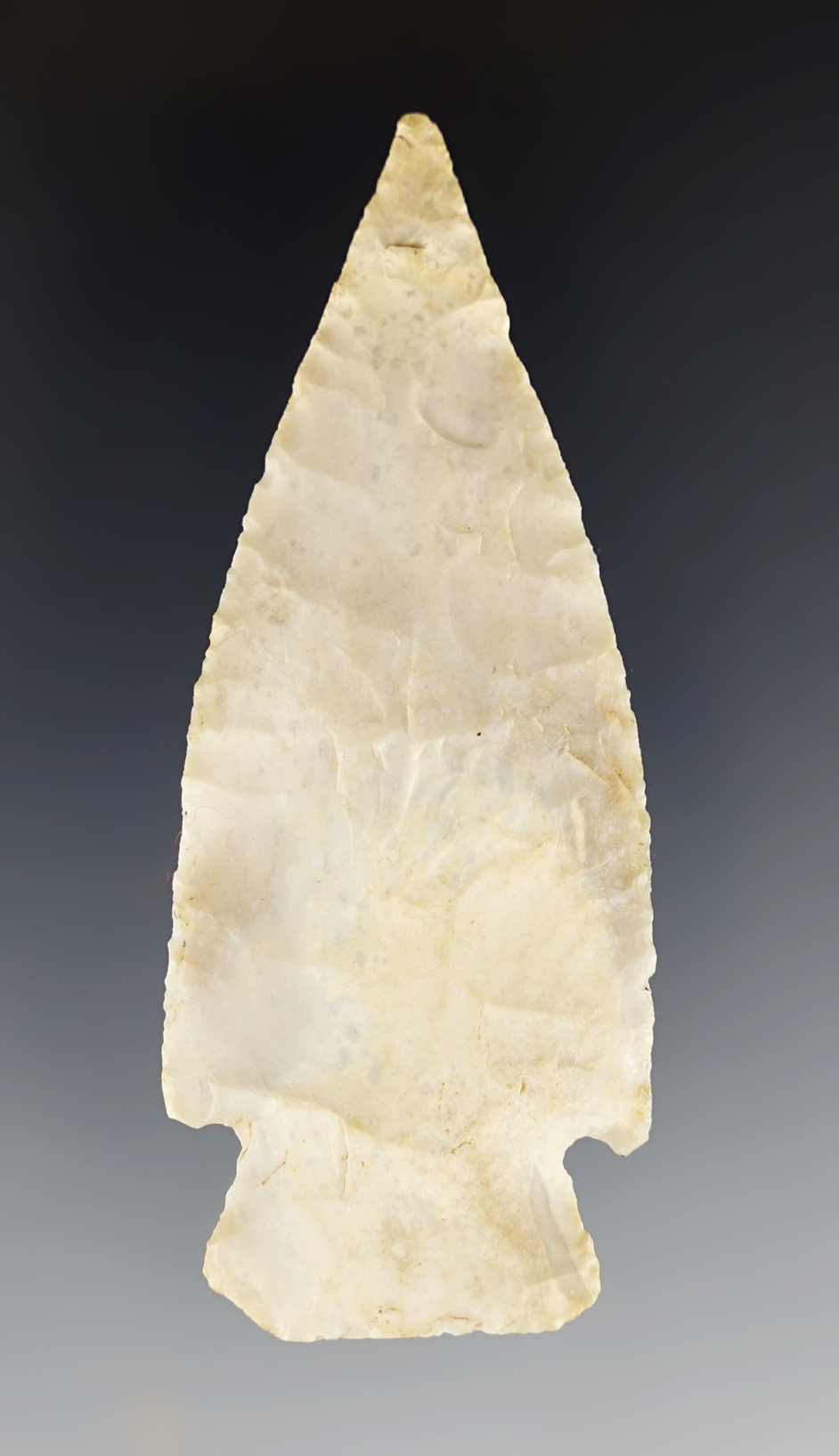 3 1/16" Central Texas Lange with nice basal grinding. Ex. Fred Eiserman. Bennett COA.