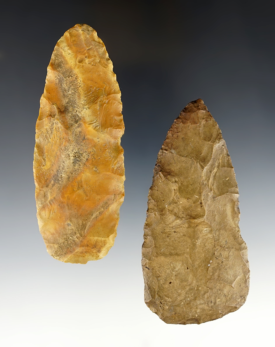 Pair of nicely made Blades found in Davidson Co., Tennessee. The largest is 4 1/4".