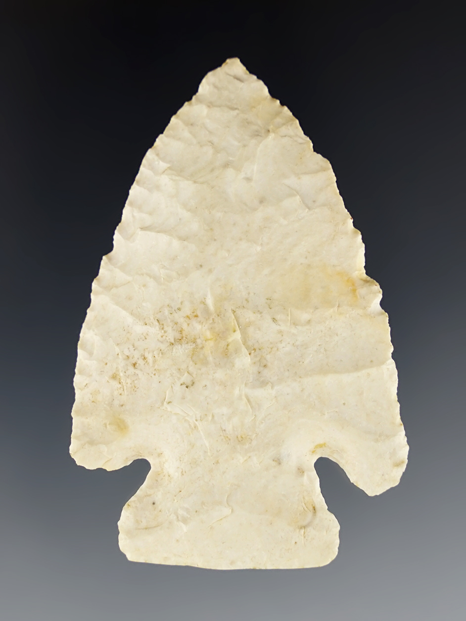 2 7/16" Kirk Cornernotch found in N.E. Missouri. Ex. Schaefer, Betts (finder). Bennett COA.