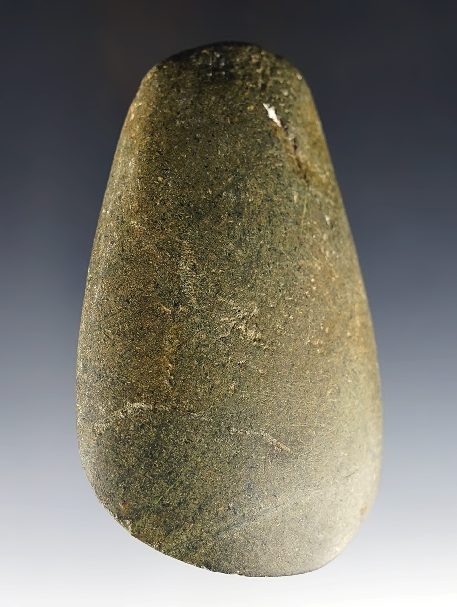 Fine 4" Adze made from highly polished Hardstone with a sharp bit. Ohio/Kentucky area.