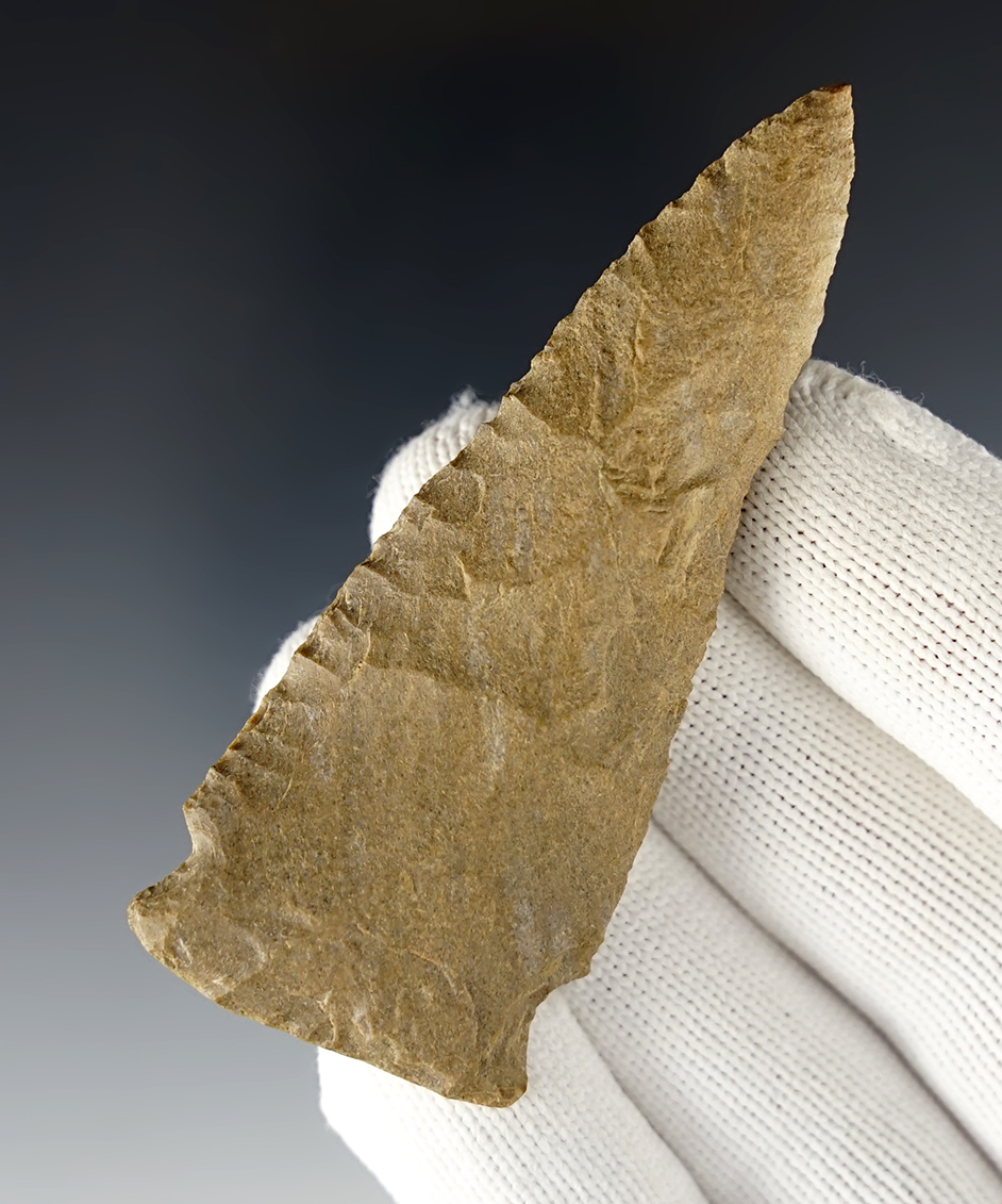 3 1/16" Flint Knife made from Ft. Payne Chert. Found in Tennessee.