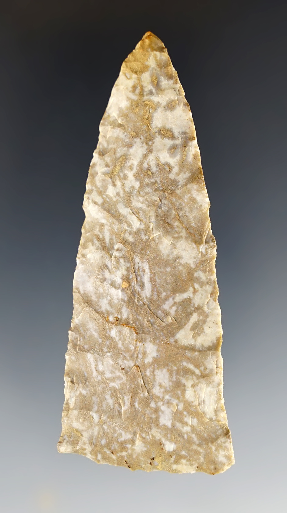 3 1/16" Copena Triangular - beautiful grade of Ft. Payne Chert. Found in Alabama. Dickey COA.