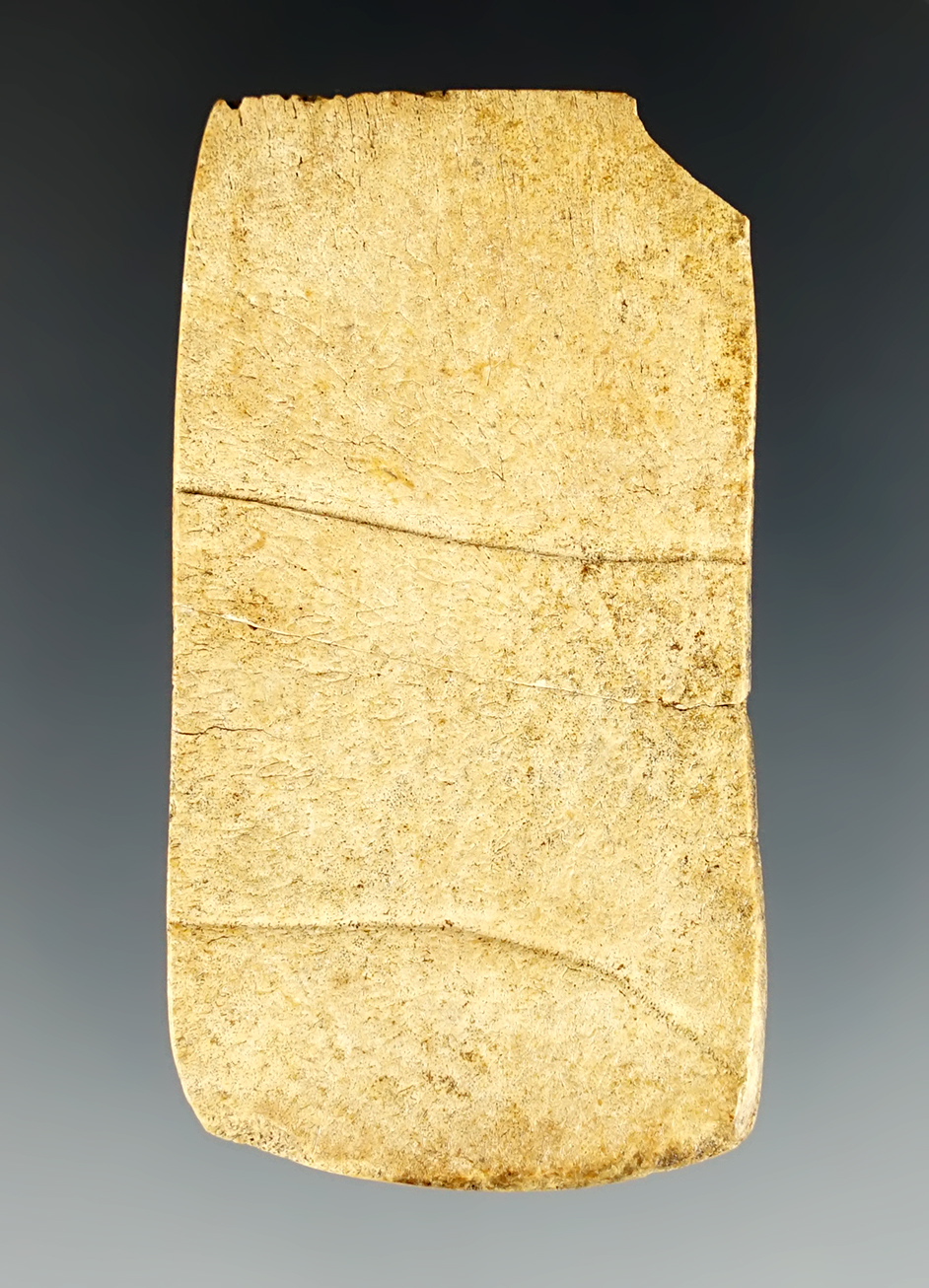 2 1/4" Undrilled Bone Pendant recovered in Tennessee.