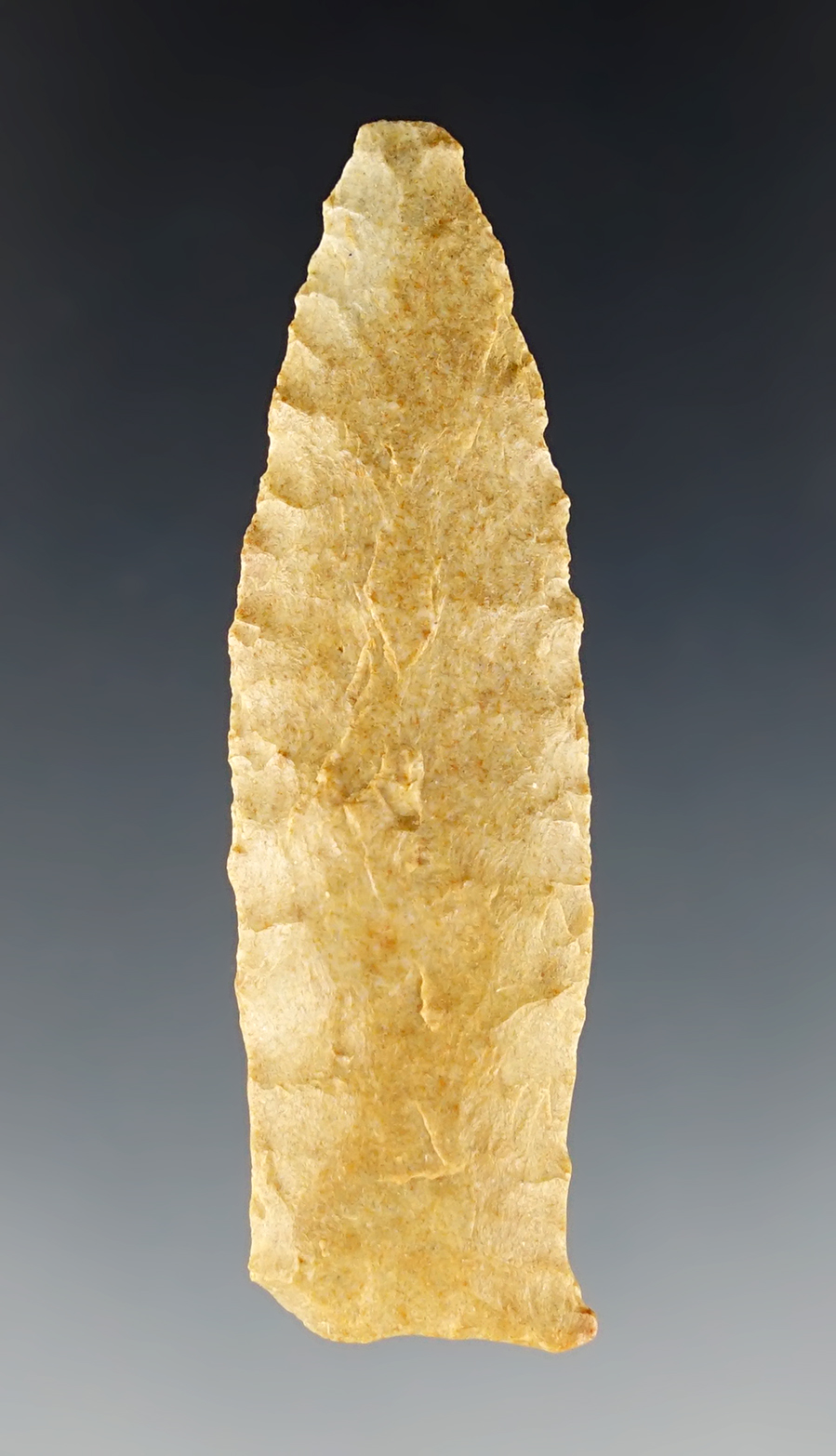 2 1/4" Unfluted Paleo Cumberland found in Kentucky.