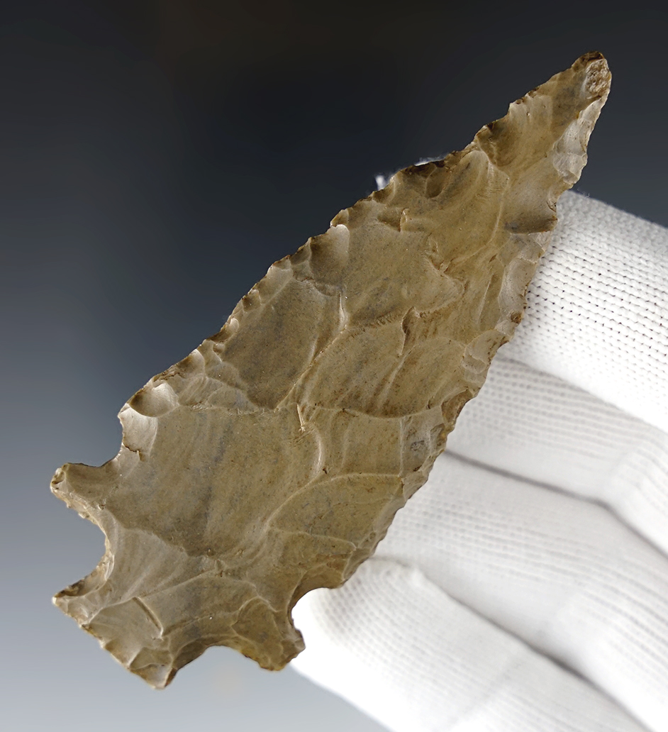 3 9/16" Merkle Double Notch-Meade Co., Kentucky. Ex. J. Dresslar. Comes with a Dickey COA.