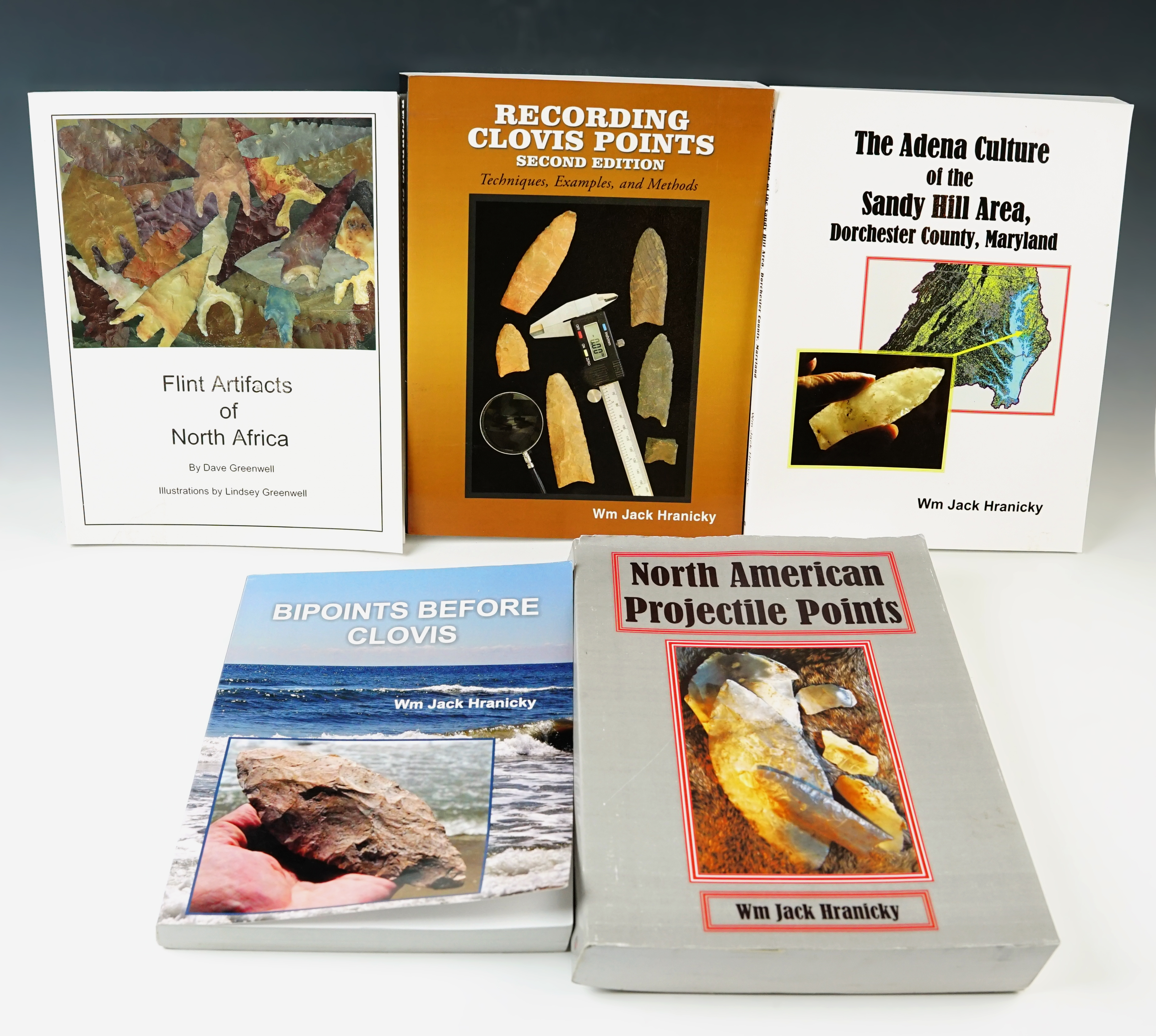 Set of 5 soft cover books. Four of the books are by Jack Hranicky.