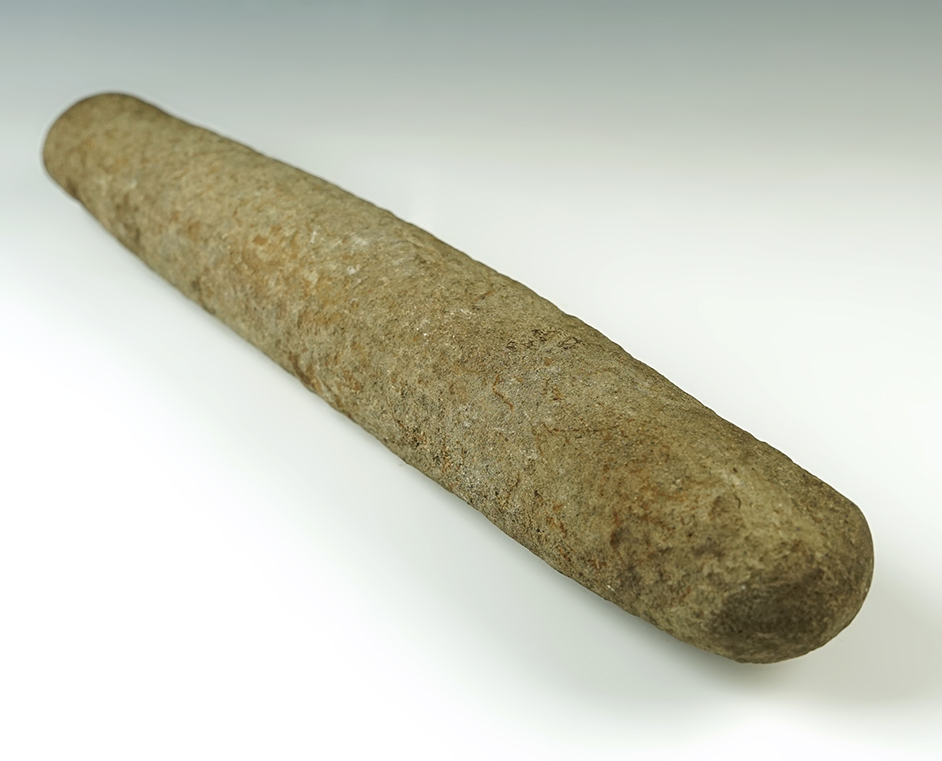 Large 14 3/4" Roller Pestle found in New London, Connecticut in 1994.
