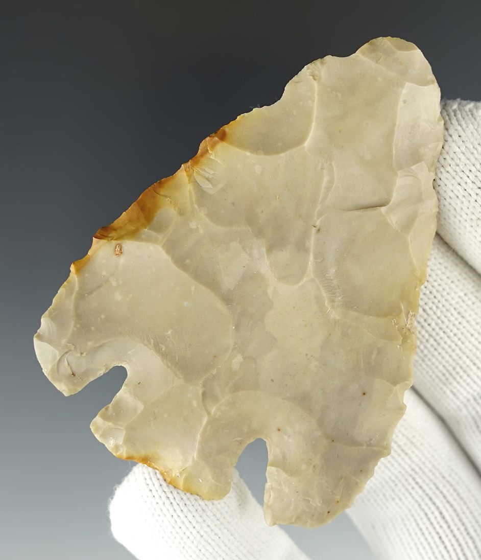 2 13/16" Marshall found in central Texas. Edwards Plateau Chert. Partain and Rogers COA's.