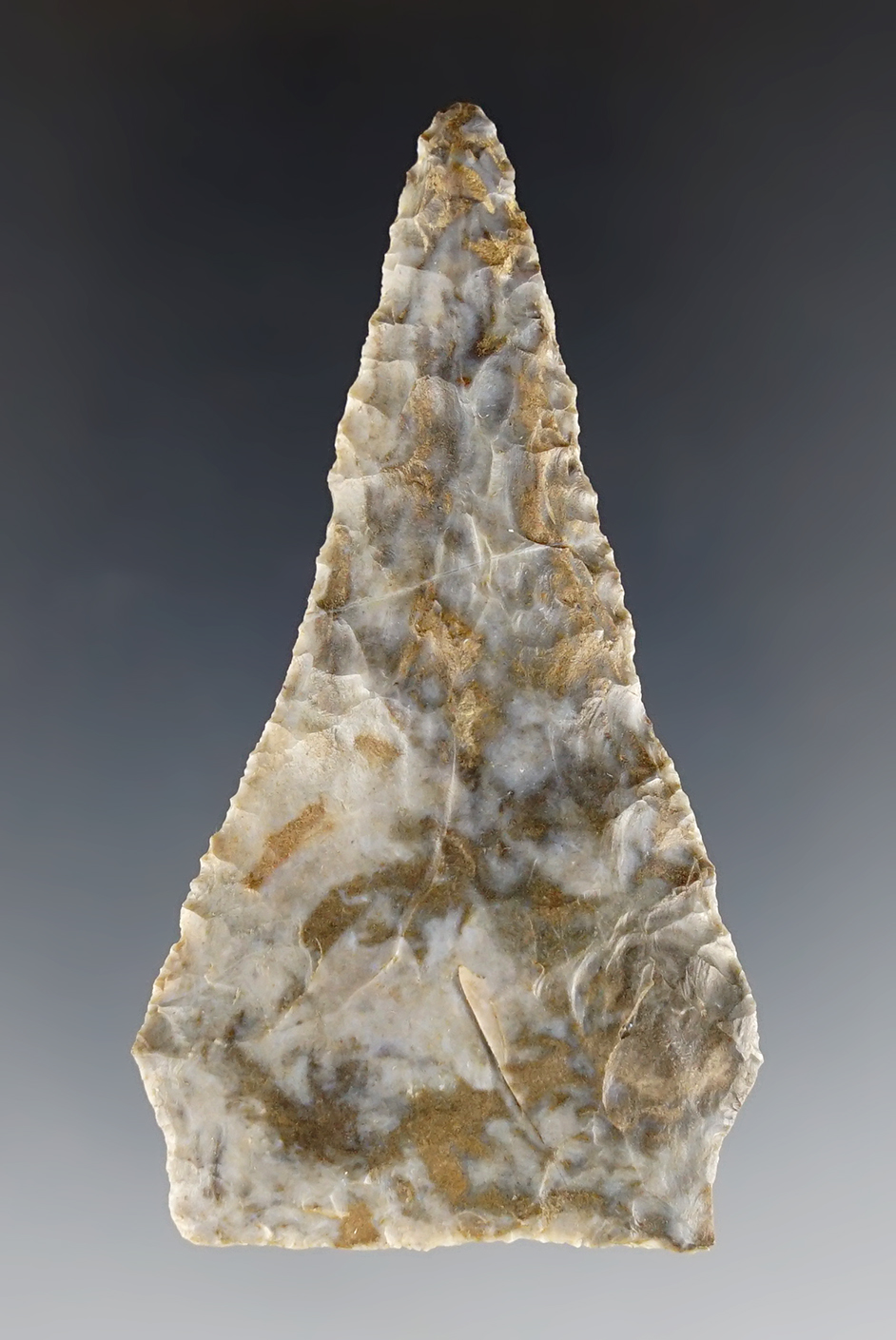 2 11/16" Jacks Reef Pentagonal made from Flint. Found in Fentress Co., Tennessee. COA.