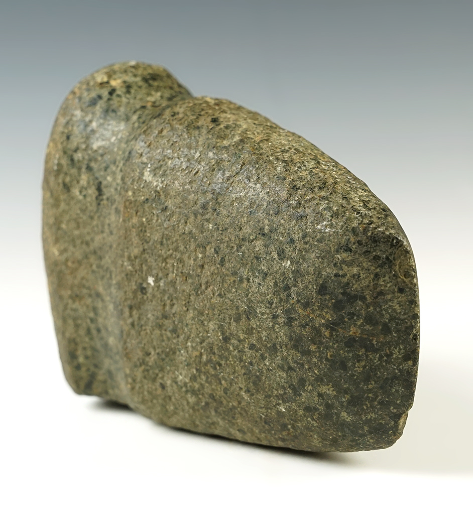 5 3/4" Hardstone 3/4 Groove Axe. Well patinated. Found in Knox Co., Ohio.