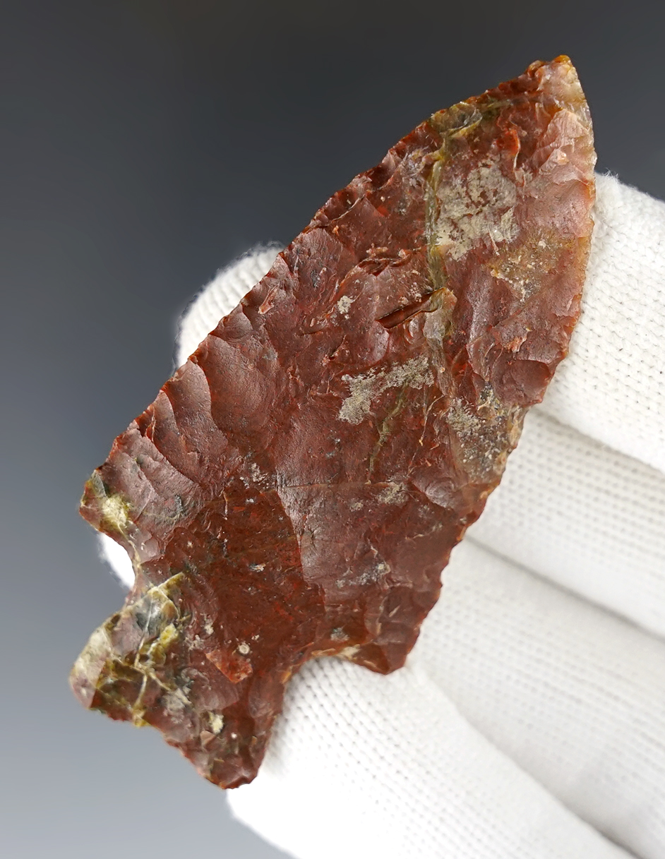 2 11/16" Gatecliff Split Stem made from Agate. Found in Twin Falls Co., Idaho.