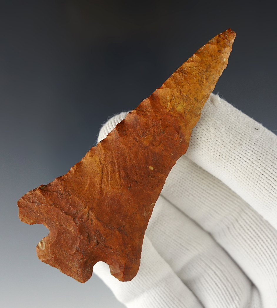 3 9/16" Eva. Made from Chert. Found in Humphreys Co., Tennessee.