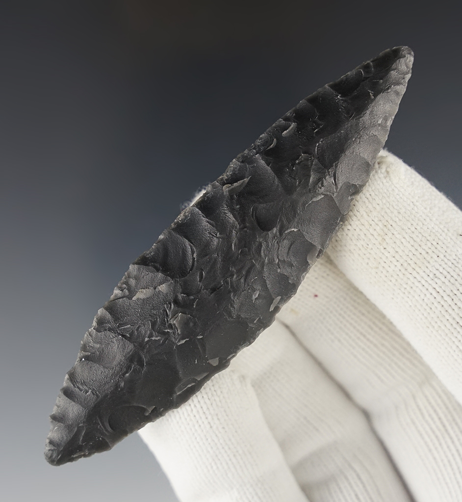 Exceptional 3 9/16" Cascade Shouldered found in Modoc Co., California. Ex. Miller.