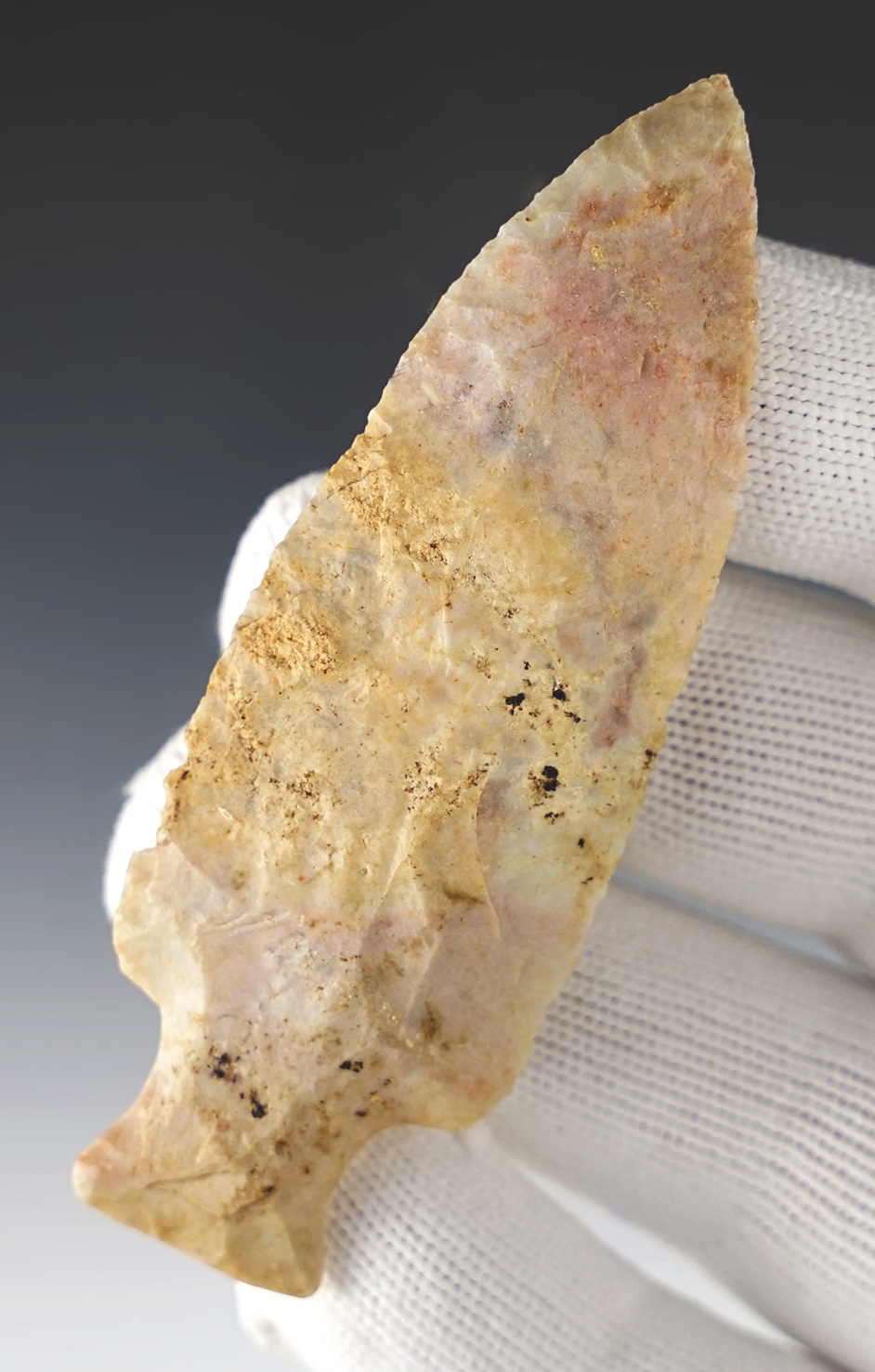 Fine 3 5/16" Ohio Tablerock/Bottleneck style. Comes with a Bennett COA.