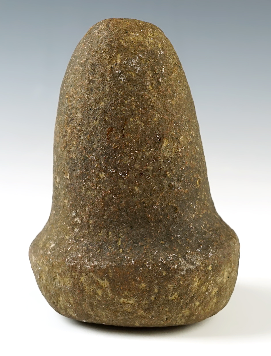 4 1/4" Hardstone Bell Pestle that is nicely styled. Found in Ohio.