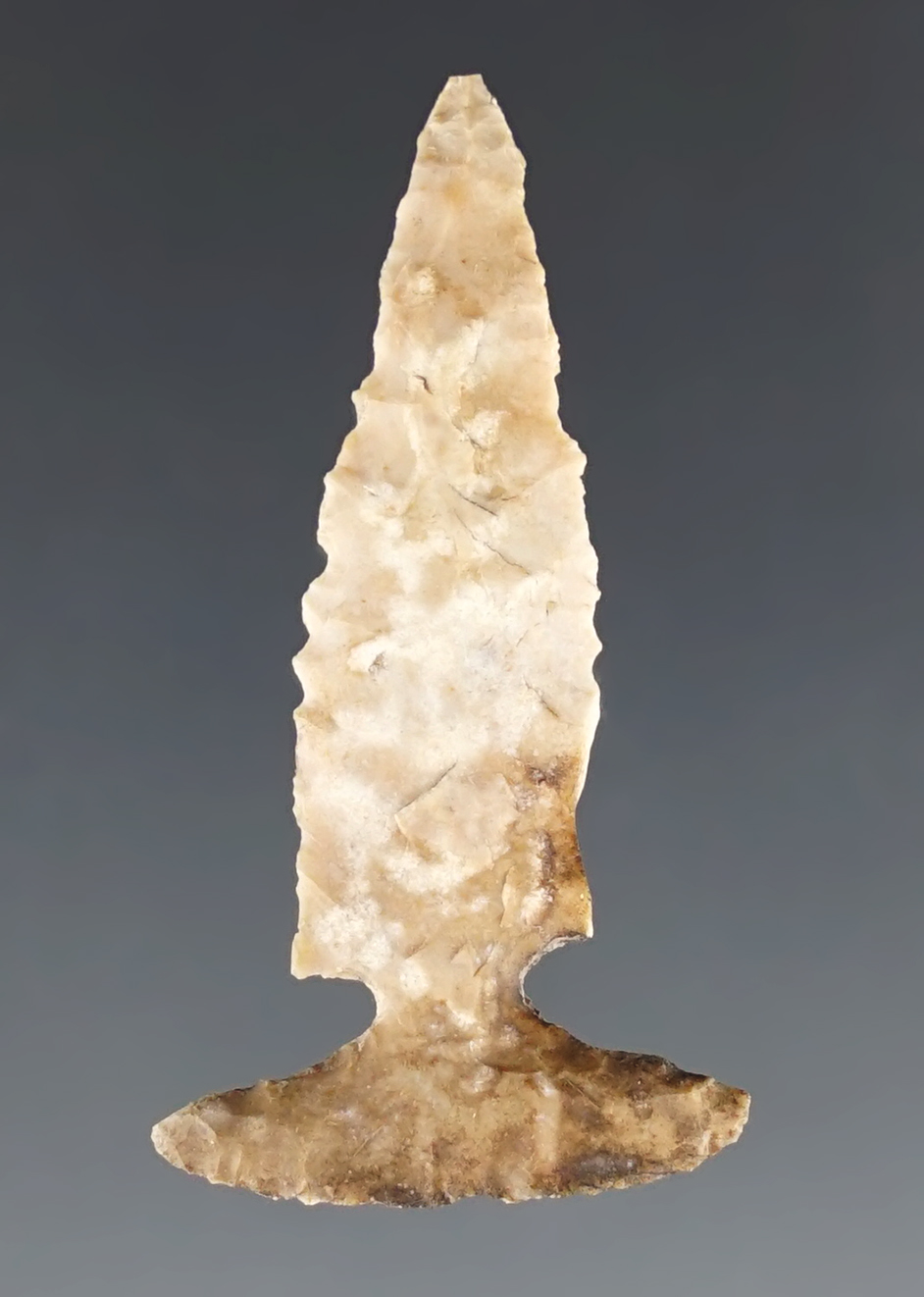 1 7/16" point recovered by Greg Perino close to Ft. Gibson Lake, Oklahoma.
