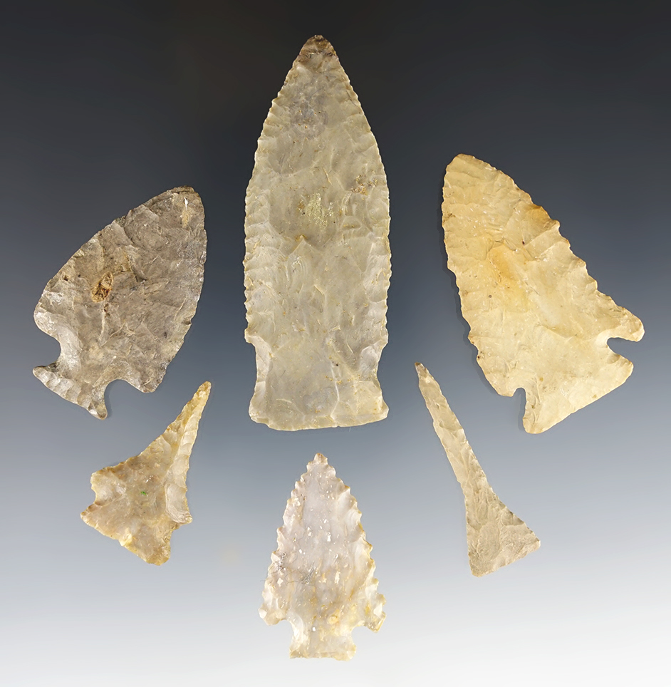 Set of 6 Kentucky points in excellent condition. The largest is 2 7/8".