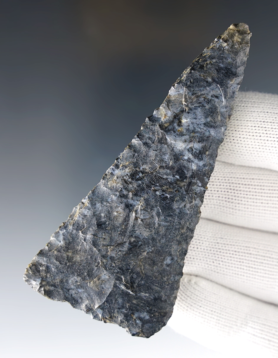 3 1/2" Ft Ancient Knife. Found close to Marion Co., Ohio. Made from Coshocton Flint.