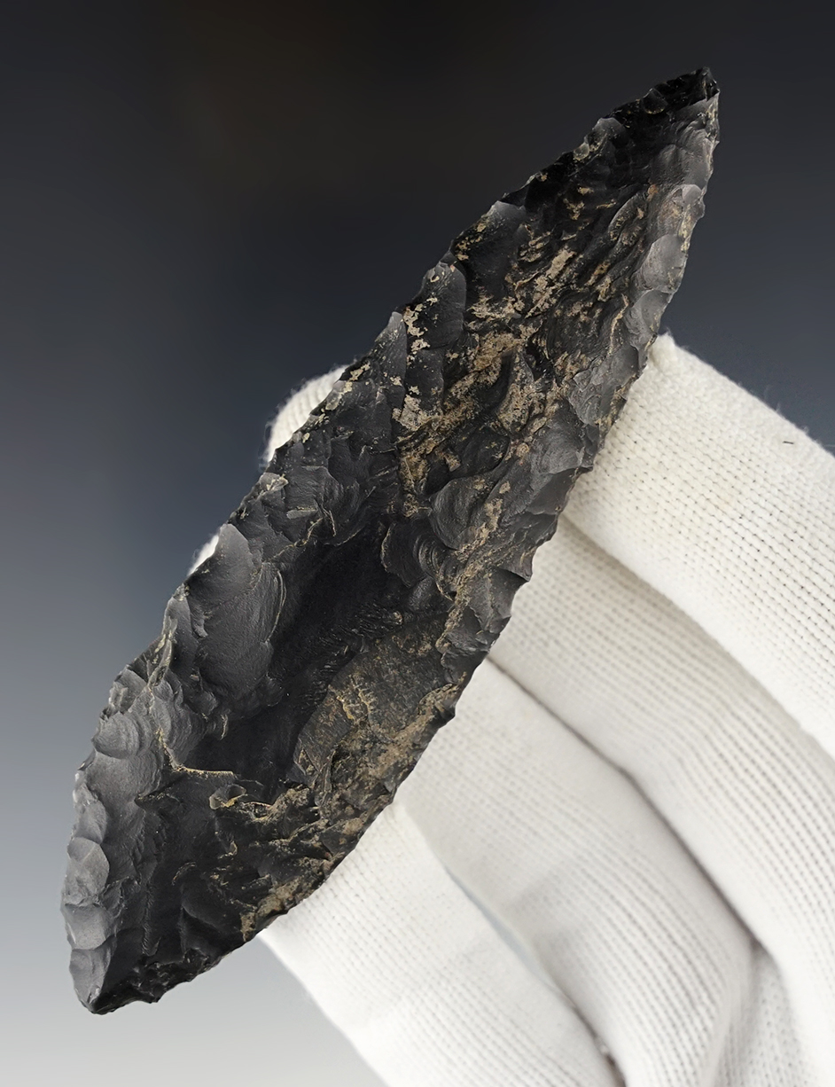 Fine! 4 5/16" Cascade Shouldered found in Modoc Co., California. Ex. George Miller.