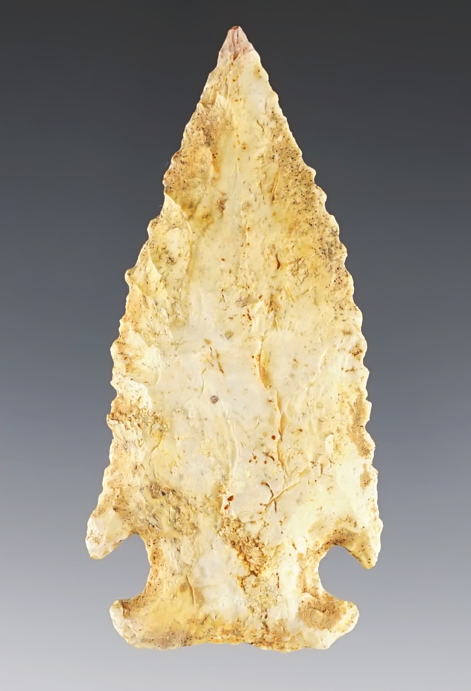 Fine 2 7/16" Bolen Beveled found in Leon Co., Florida. Well patinated and serrated. COA.