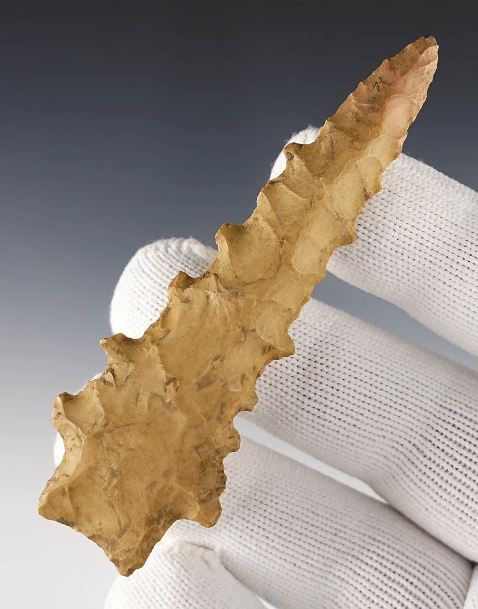 3 9/16" Kirk Stemmed found in Decatur Co., Tennessee by James Boatwright. COA.
