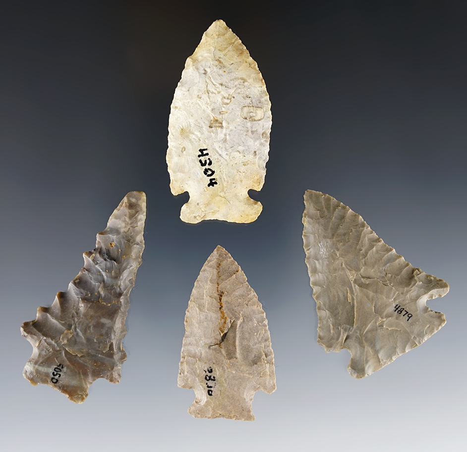 Set of four Kentucky points. Ex. Charlie Long. Includes a serrated Kirk and more.