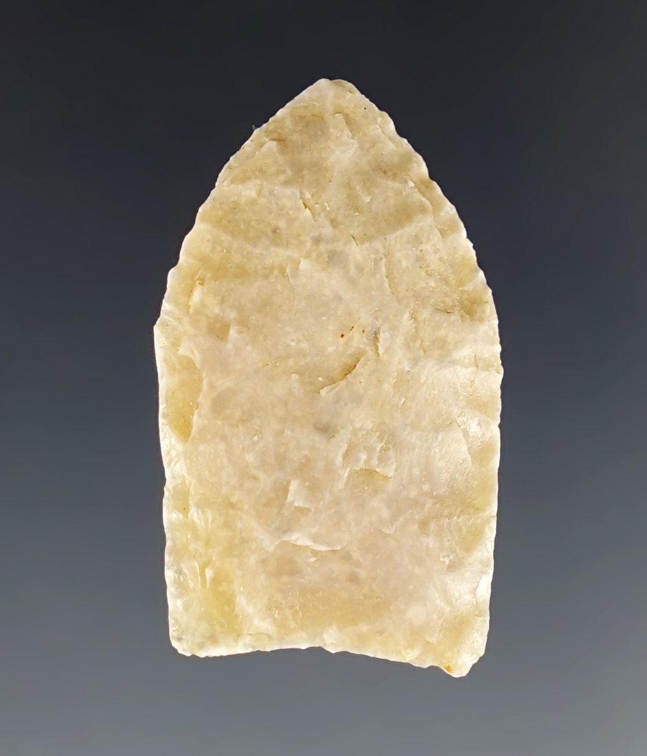 Fine 1 5/16" Paleo Midland with excellent grinding. Found in New Mexico. Ex. Davis.