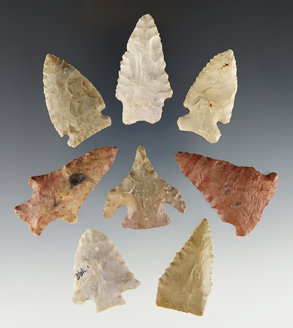 Set of 8 Kentucky points in good condition. Some are Ex. Charlie Long.
