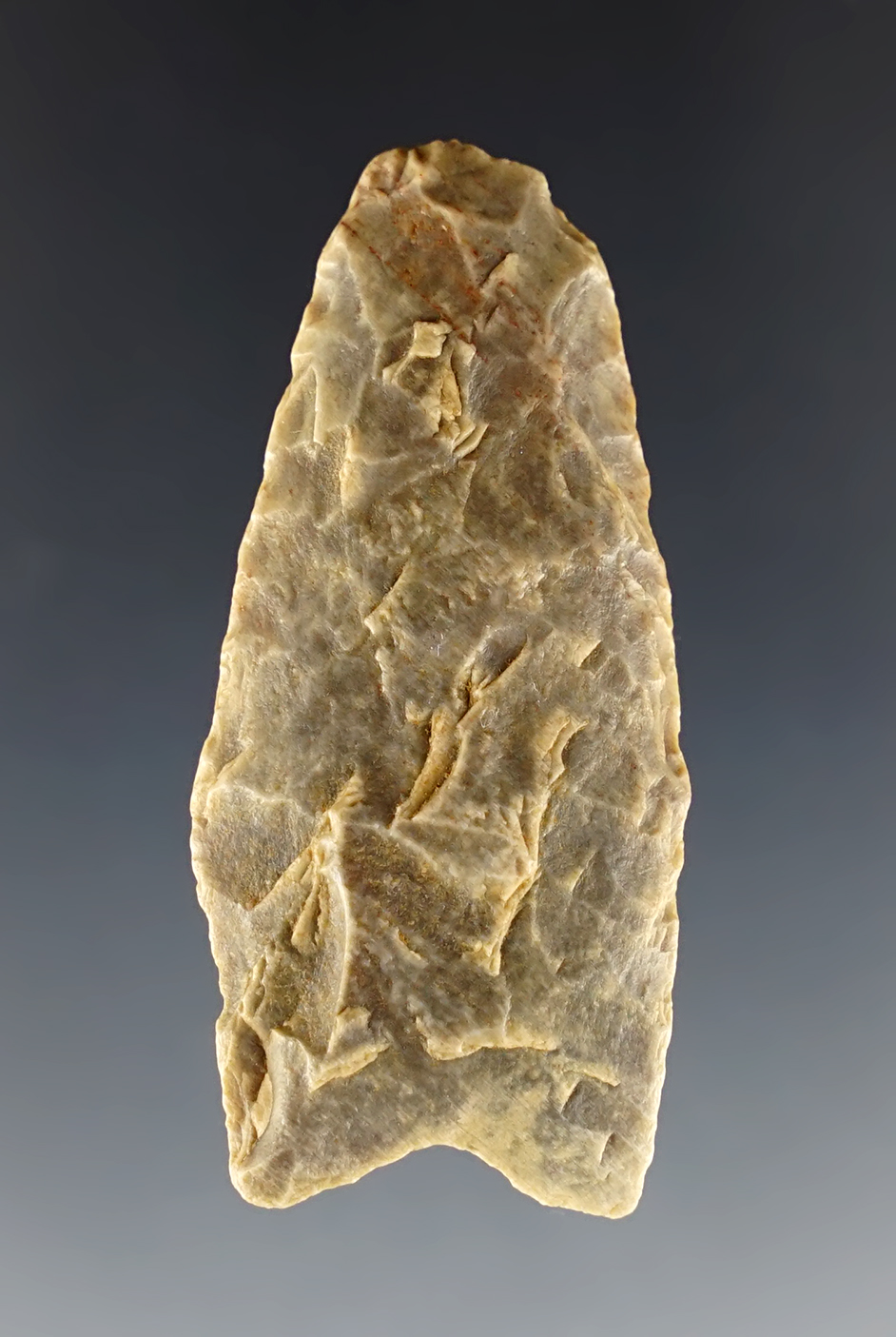 1 15/16" Paleo Dart made from Petrified Wood. Found in Carbon Co., Wyoming.