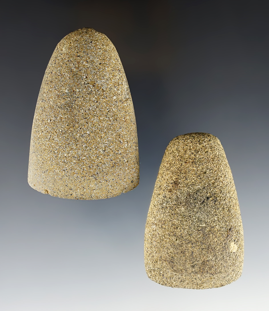 Pair of Ohio Adzes in nice condition. One is from Delaware Co., and one is Pickaway Co.