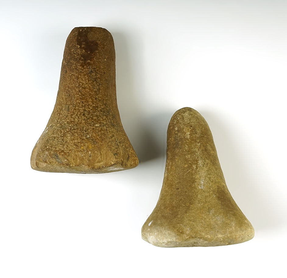 Pair of nicely made Bell Pestles found in Mercer Co., Kentucky. Both are Ex. Gary Noel.