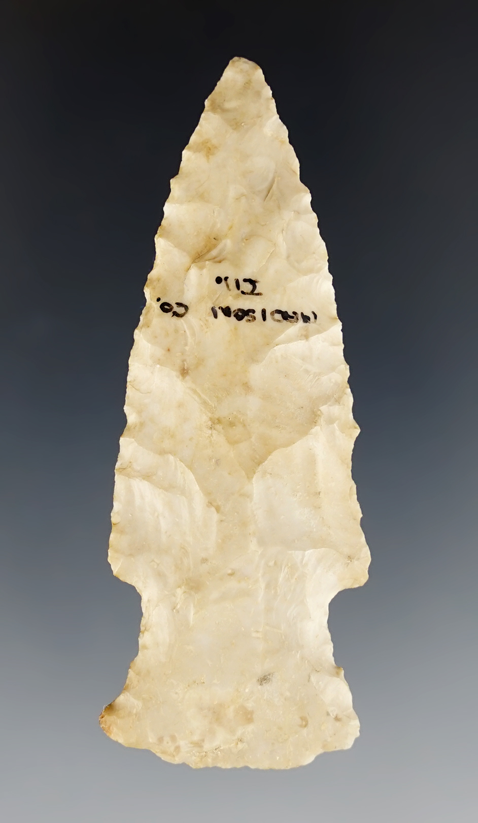 2 3/4" Steuben found in Madison Co., Illinois by Doug Lay. Dickey COA.