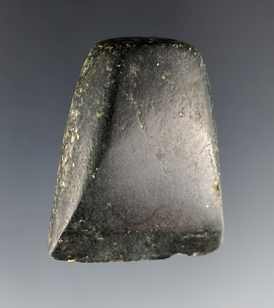 1 1/2" well polished miniature Celt. Comes with a Dickey COA. See Dickey notes.